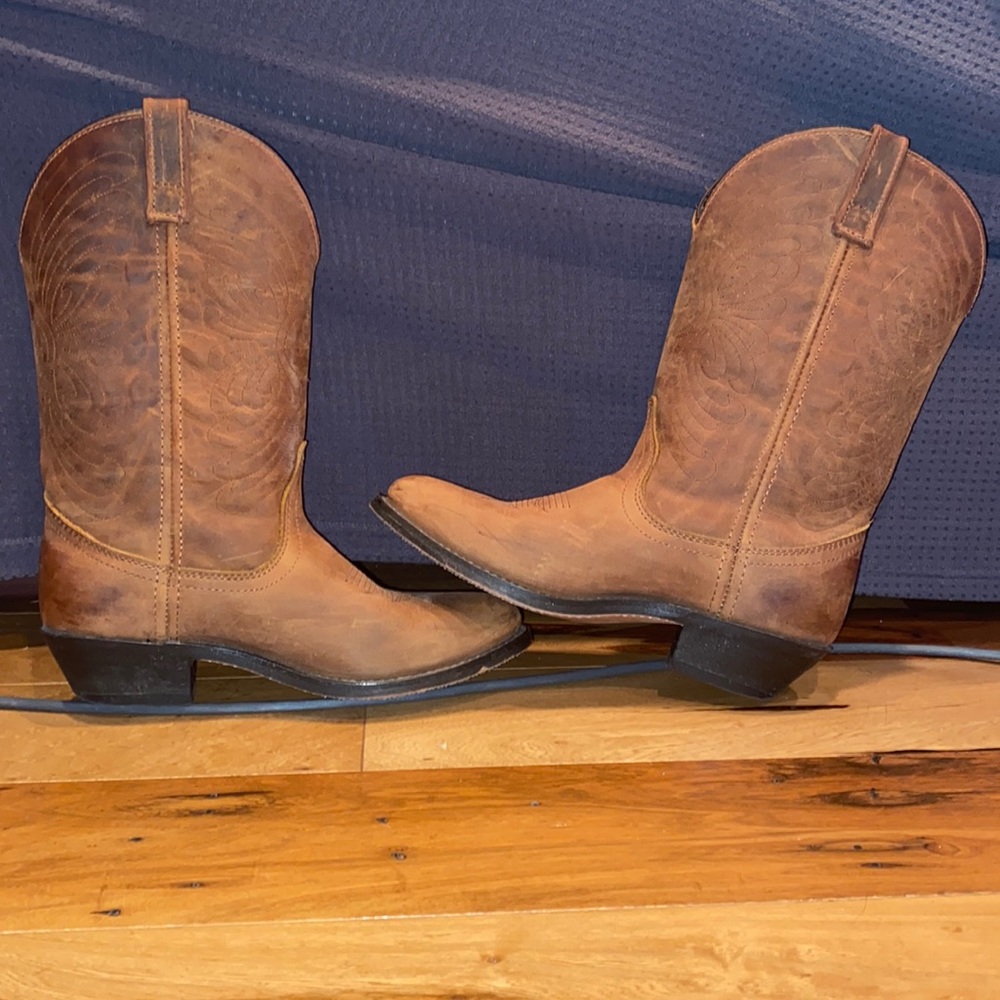 VINTAGE LEATHER COWBOY BOOTS WOMENS 7.5